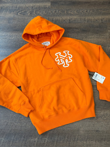 Aime Leon Dore x New York Mets NWT Big Logo Hoodie in Orange, Men's XSmall