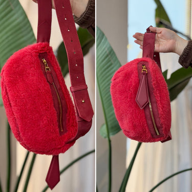 Max Mara Red Wool Belt Bag