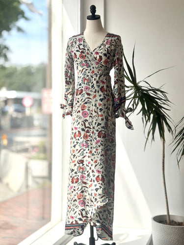 Natalie Martin NWT Danika Wrap Dress in Pearl Wildflower, XSmall