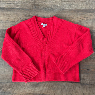J.Crew Red V-Neck Sweater, XSmall