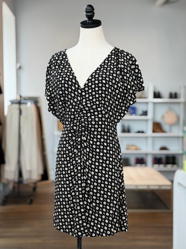 Madewell Black Floral Mini Dress, 8