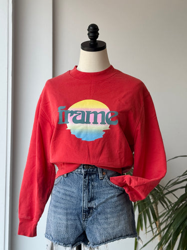 Frame Red Logo Sweatshirt, XSmall