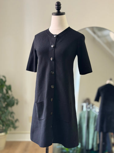 Sezane Black Knit Dress, small