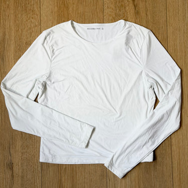 Abercombie & Fitch NWT White Long Sleeve Top, medium