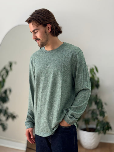 J.Crew NWT Green Heathered LS Top, Men's XL
