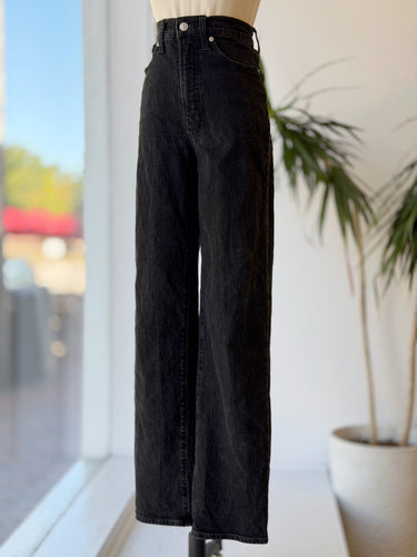 Madewell The Perfect Vintage Wide Leg Jeans in Black, 26 Tall