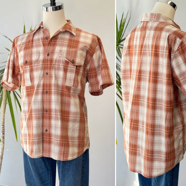 Filson Plaid Short Sleeve Button Down Shirt, XLarge