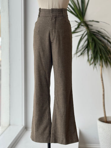Re/Done Brown Herringbone Wool Pants, 29