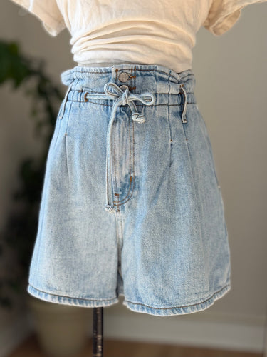 Frame Paper Bag Denim Shorts, 29