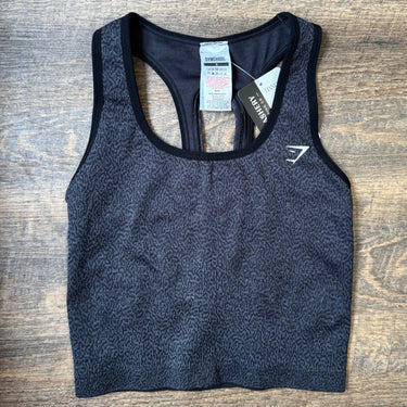 Gymshark Charcoal Leopard Tank, Small
