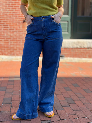 Favorite Daughter Mischa Wide Leg Jeans in Rome, 28