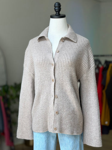 Reformation Gray Bark Cashmere Sweater, XSmall