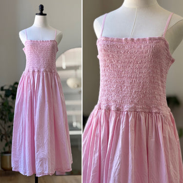 Ciao Lucia Baby Pink Smocked Midi Dress, XXLarge