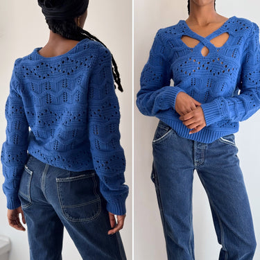Sea New York Crochet Knit Sweater, Small