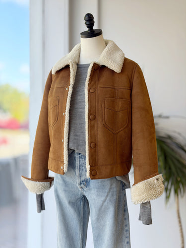 Mother The Curved Pocket Aviator Jacket in Tough Talk (Retail $375), XS