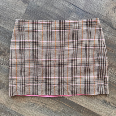 Alice + Olivia Pink Plaid Mini Skirt, 8