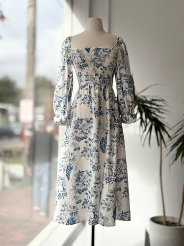 Reformation Gitane Linen Midi Dress in Corsica, XSmall