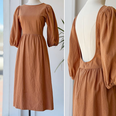 Rachel Pally Linen Canvas Roma Dress in Peach, Medium