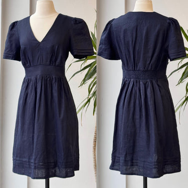 Boden NWT Navy Linen Mini Dress, 8