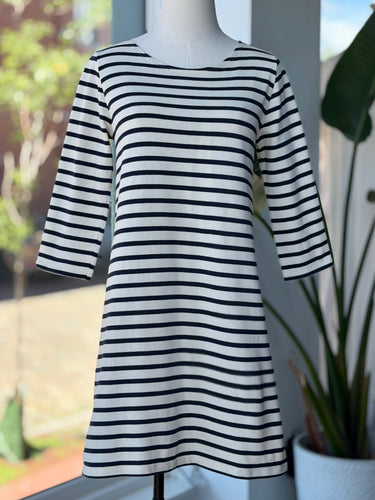 Beams Lights Navy and White Striped Dress, 38