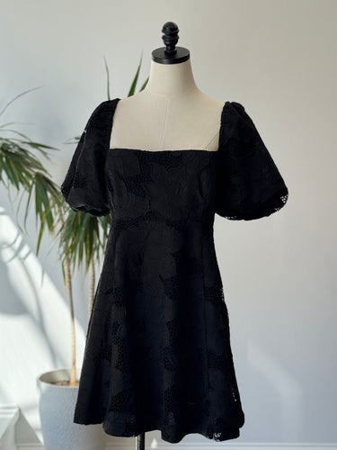 Hill House Black Lace Mini Dress, XLarge