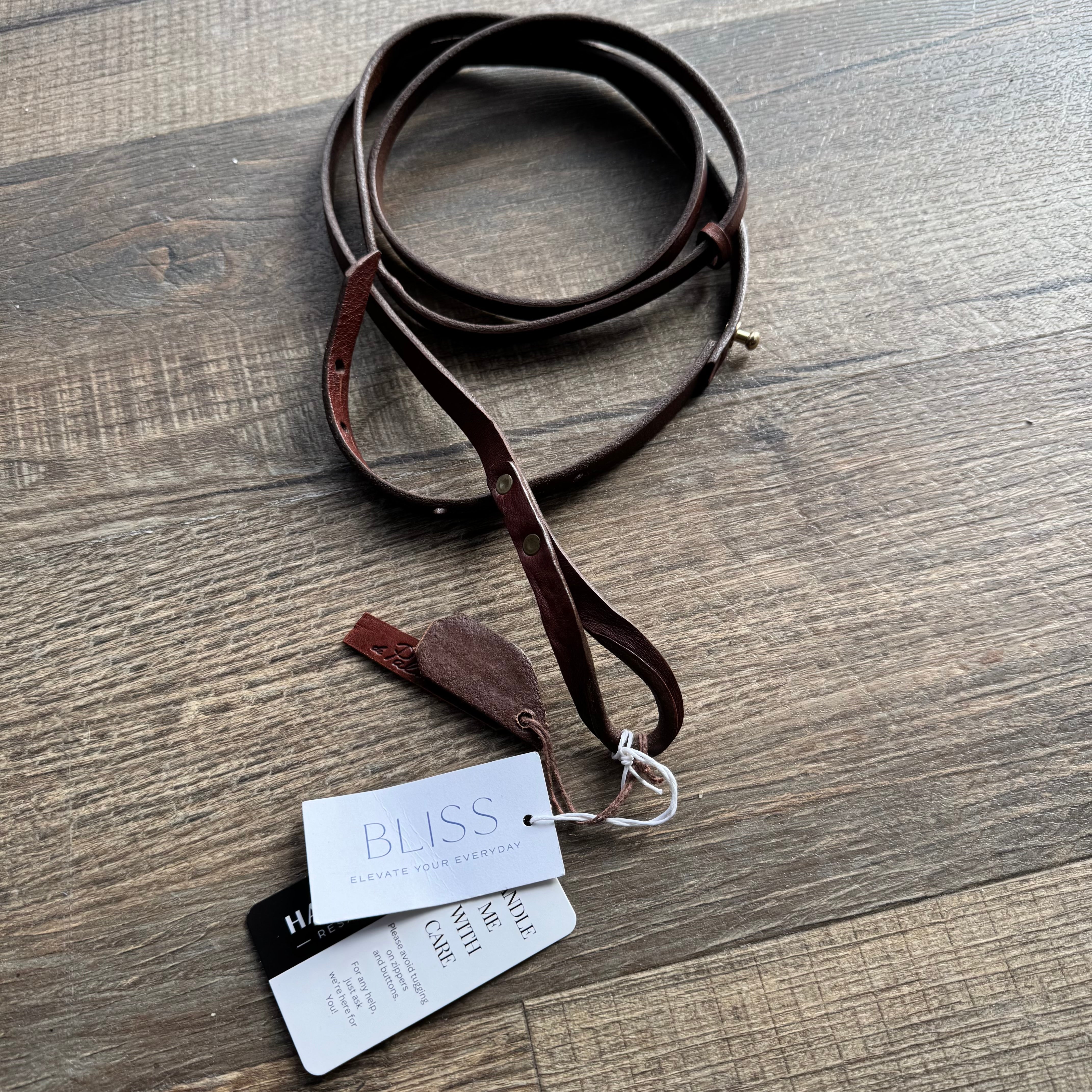 Depalma NWT Handsewn Leather belt, Small – Haberdashery 