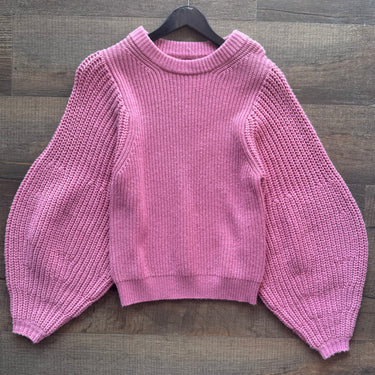 Staud Pink Aura Wool Sweater, Medium