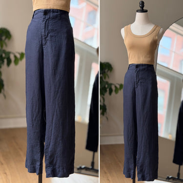 Blluemade Navy Linen Pants, Large