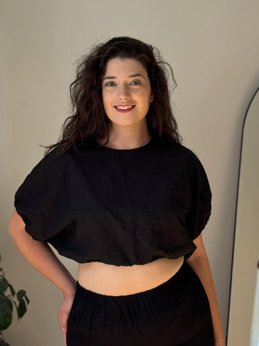 Banana Republic Black Cropped Top, small