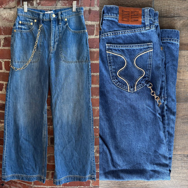 Cult Gaia Chain Wide Leg Jeans, 26/2