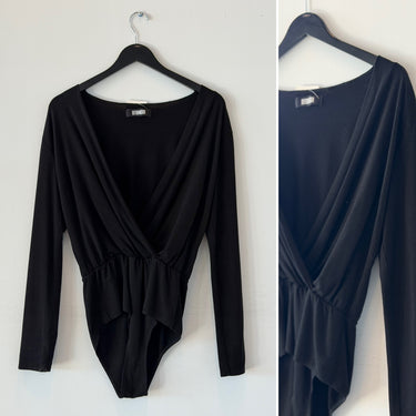 Reformation Deep V Wrap Bodysuit, Medium