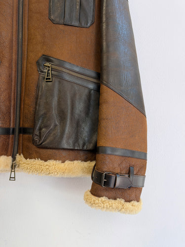 Belstaff Astell Aviator Shearling Jacket- retail $2800, Men's 40