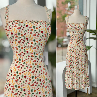 Reformation NWT Granada Fruit Dress in Supermarket Sweep, 12