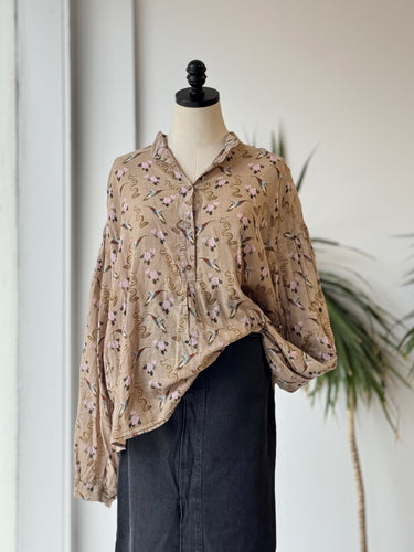 Nanushka Snake & Hummingbird Blouse, Medium