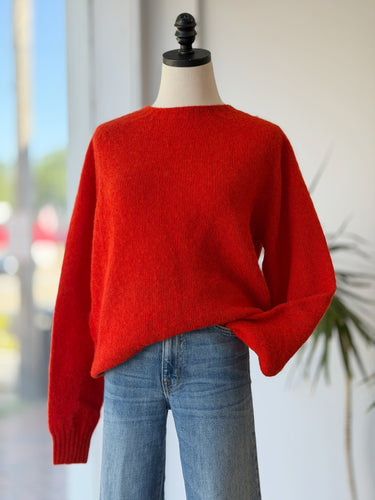 Alex Mill x Shaggy Dog NWT Carmen Red Wool Crewneck Sweater, Men's Medium