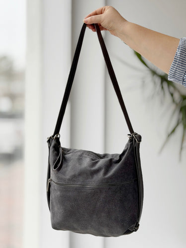 Rough & Tumble City Safari Single Zip Convertible Backpack in Mineral Gray