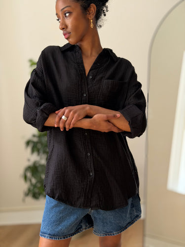 Anine Bing Tio Top in Black, XXSmall