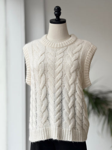 Rails Alexis Sweater Vest in Ecru, Small