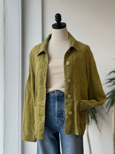 Road to Nowhere Linen Moss Jacket, Small