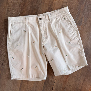 Duckhead Embroidered Duck Print Shorts , Men's 36