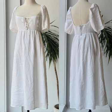 Wilfred Ivory Linen Midi Dress, 6