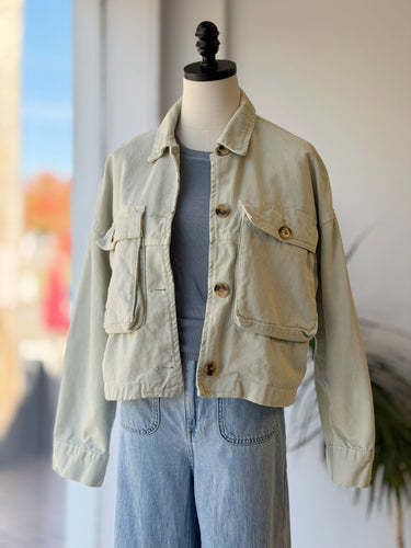 Zara Mint Denim Jacket, Small