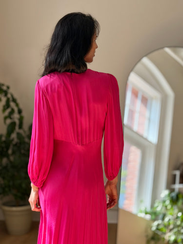 Farm Rio Hot Pink Knot Maxi Dress, Medium
