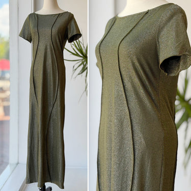 Fete Imperiale Green Metallic Midi Dress, 40/8 Tall