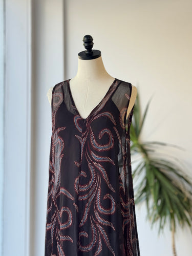 Natalie Martin NWT Lainey Dress in Bordeaux Feather, XSmall