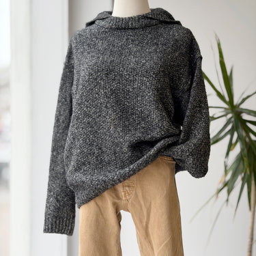 Closed Charcoal Heather Knit Hoodie, Small