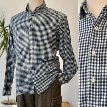 Taylor Stitch Blue Gingham Button Down, Men's 42