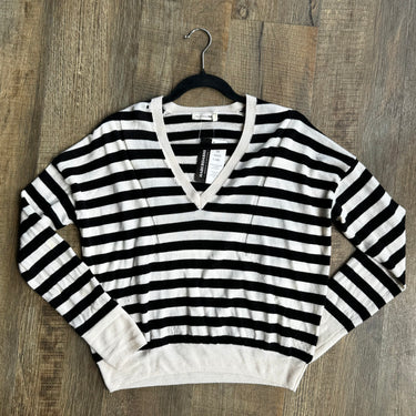 Rag & Bone Striped V-Neck Sweater, medium