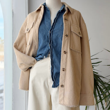 Reformation Faux Fur utility Jacket, XSmall