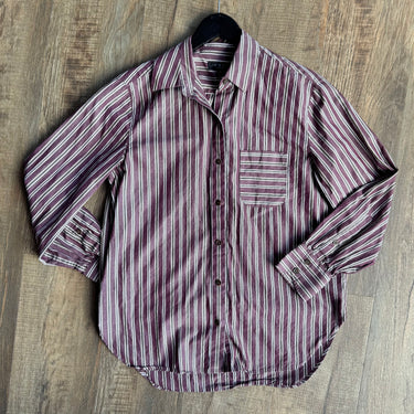 Rag & Bone Purple Striped Button Up Top, XSmall